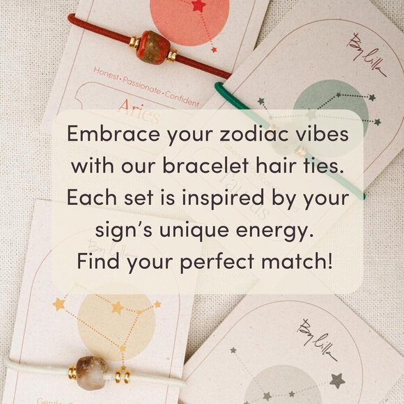 Zodiac Bracelet Hair Ties Handmade No Damage Jewelry for Women Boho Style main image 8